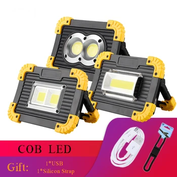 

LED Portable Spotlight Outdoor 20W Power Bank Work Light Rechargeable 18650 Battery Lantern Searchlight For Hunting Camping Lamp