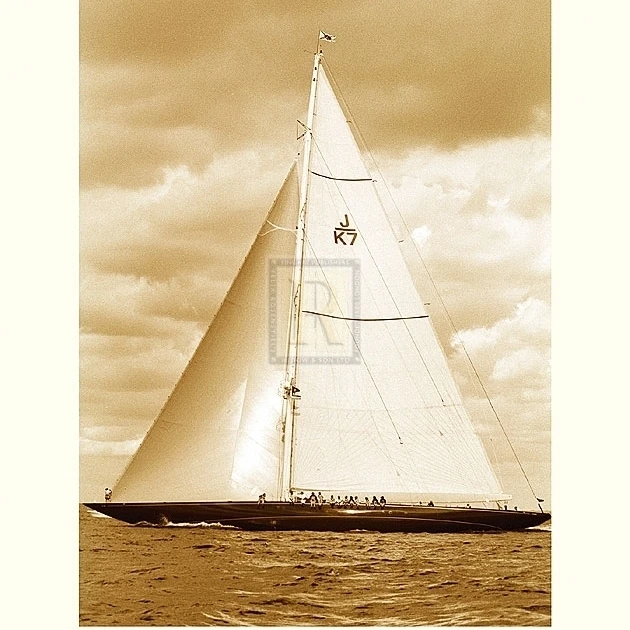 Classic Yacht II - Sepia Poster Print by Ingrid Abery (16 x 20)
