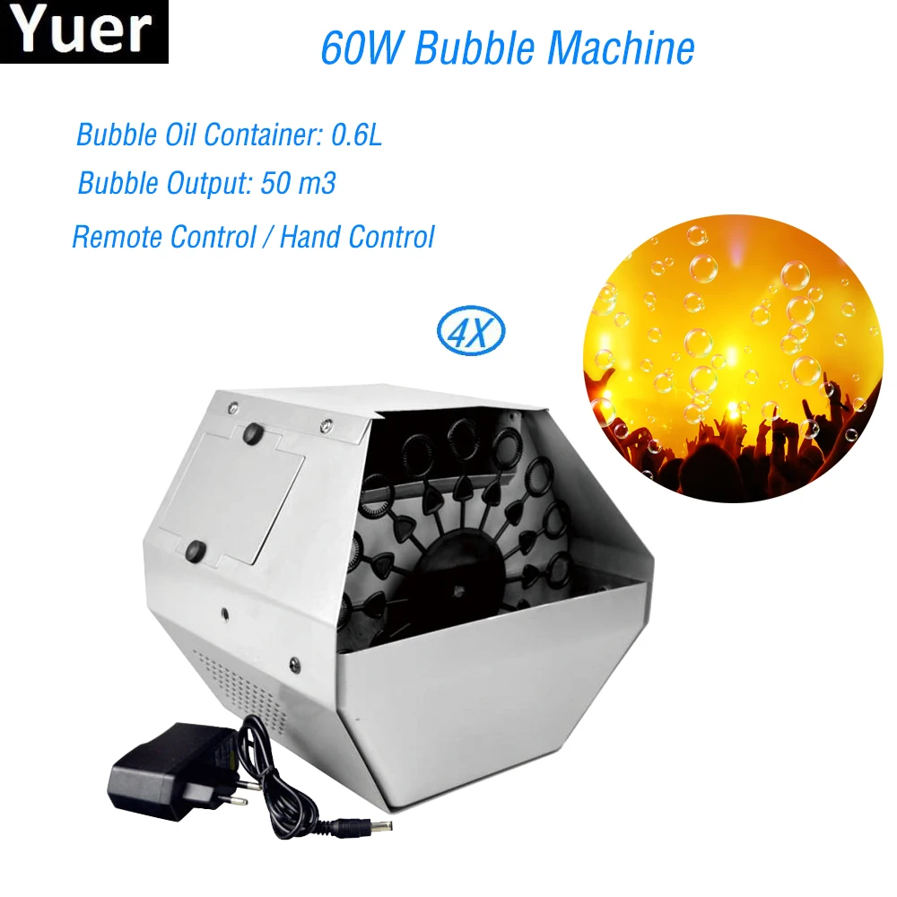 4Pcs/Lot 60W Bubble Machine Automatic Bubble Machine With High Output