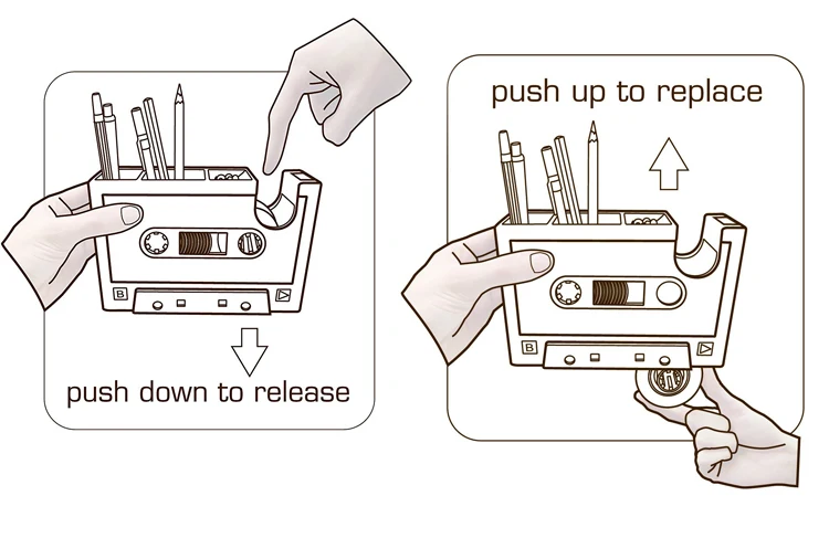 Творческий Ретро кассеты ручка коробки для офиса аккуратные пенал ленты обойтись офисные коробка для хранения ленты стойки инструмент