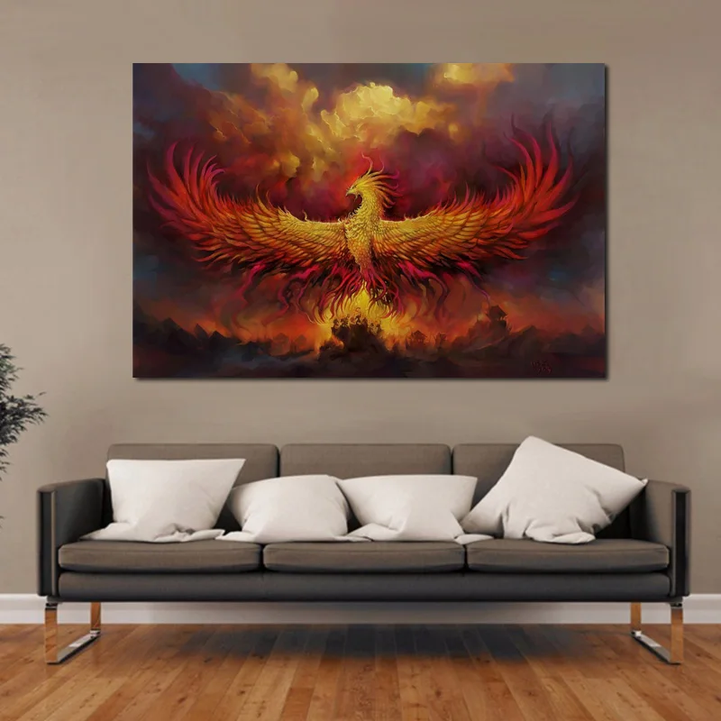 fire phoenix bird god rebirth