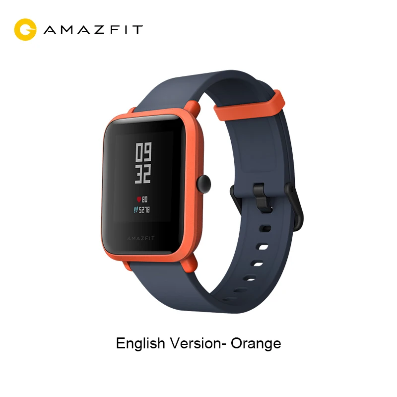 Оригинальные Смарт-часы AMAZFIT Bip Youth Edition, gps, ГЛОНАСС, Bluetooth, 4,0, монитор сердечного ритма, IP68, водонепроницаемые, Android 4,4, IOS 8 - Цвет: Cinnabar Red