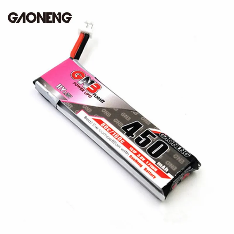 GAONENG GNB 4,35 V 450 mAh 1 S 80C HV Батарея PH2.0 штекер белый штекер для Eachine E010 M80S Tiny7 модели RC Quadcopter вертолет Часть