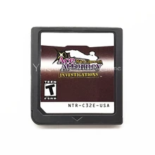 Ace attorn Investigations Miles Edge аксессуары для видеоигр части карточная карта для DS/3DS/2DS консоли Версия США