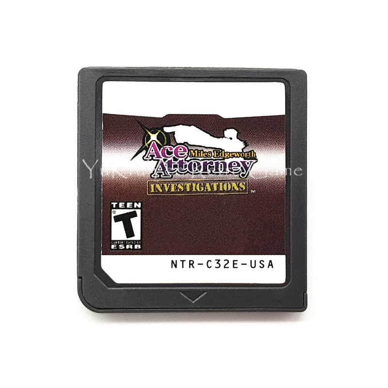 

Ace Attorney Investigations Miles Edge Video Game Accessories Parts Compilation Cartridge Card for DS/3DS/2DS Console US Version