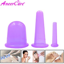 3 шт вакуумные силиконовые чашки для тела набор для лица шеи спины глаза массаж антицеллюлитный массажер присоска лечение