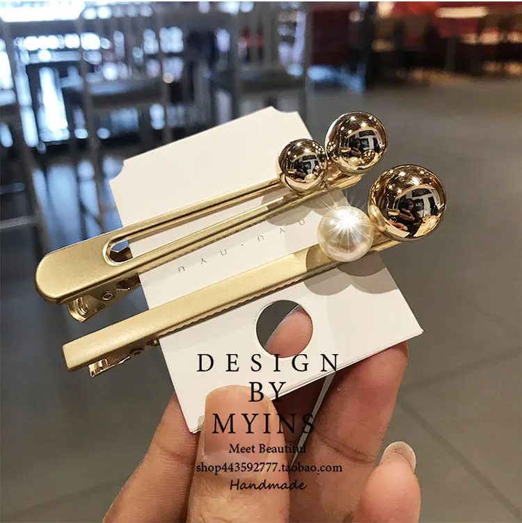 

New Luxury Metal Gold Pearl Flower Hair Clip for Women Girl Hairpin Barrettes Hairgrip Wedding Hair Accessories