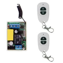 Mini Size 220V 1CH 1CH 10A Wireless Remote Control Switch Relay System,315/433.92 MHZ ( Receiver + 2X Transmitter),A=ON B=OFF