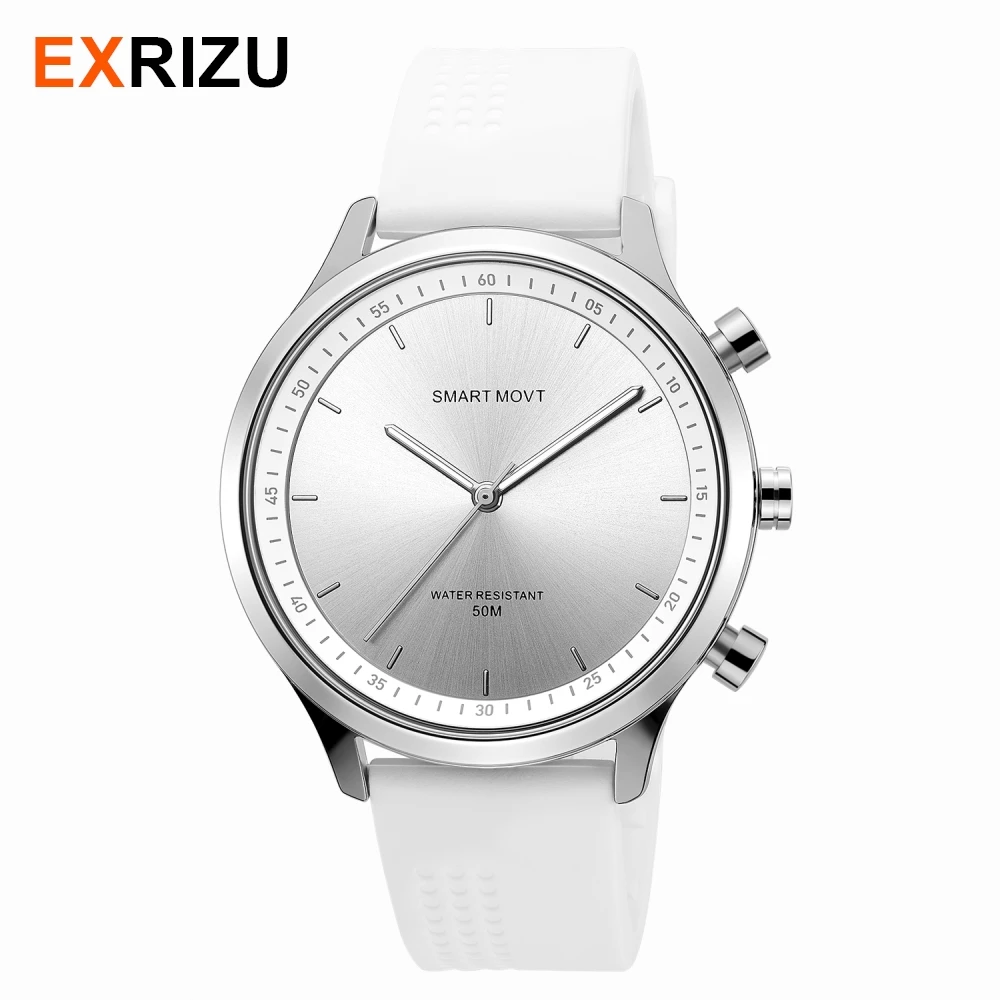 

EXRIZU Men Women Quartz Smart Watch Bluetooth Smartwatch Activity Tracker Sport 5ATM 50M Waterproof SOS Key Luminous Needles