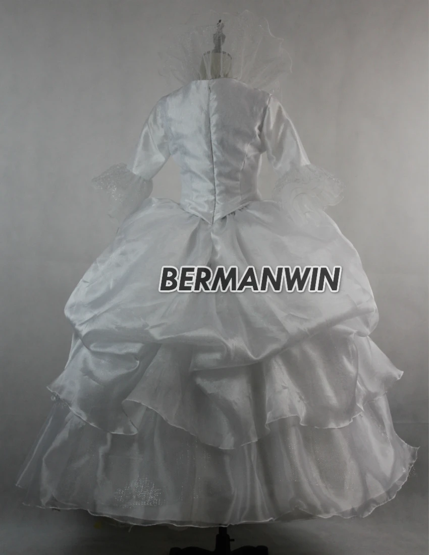 BERMANWIN высокое качество Золушка фея костюм крестницы взрослых для женщин белый нарядное платье Хэллоуин косплэй костюм