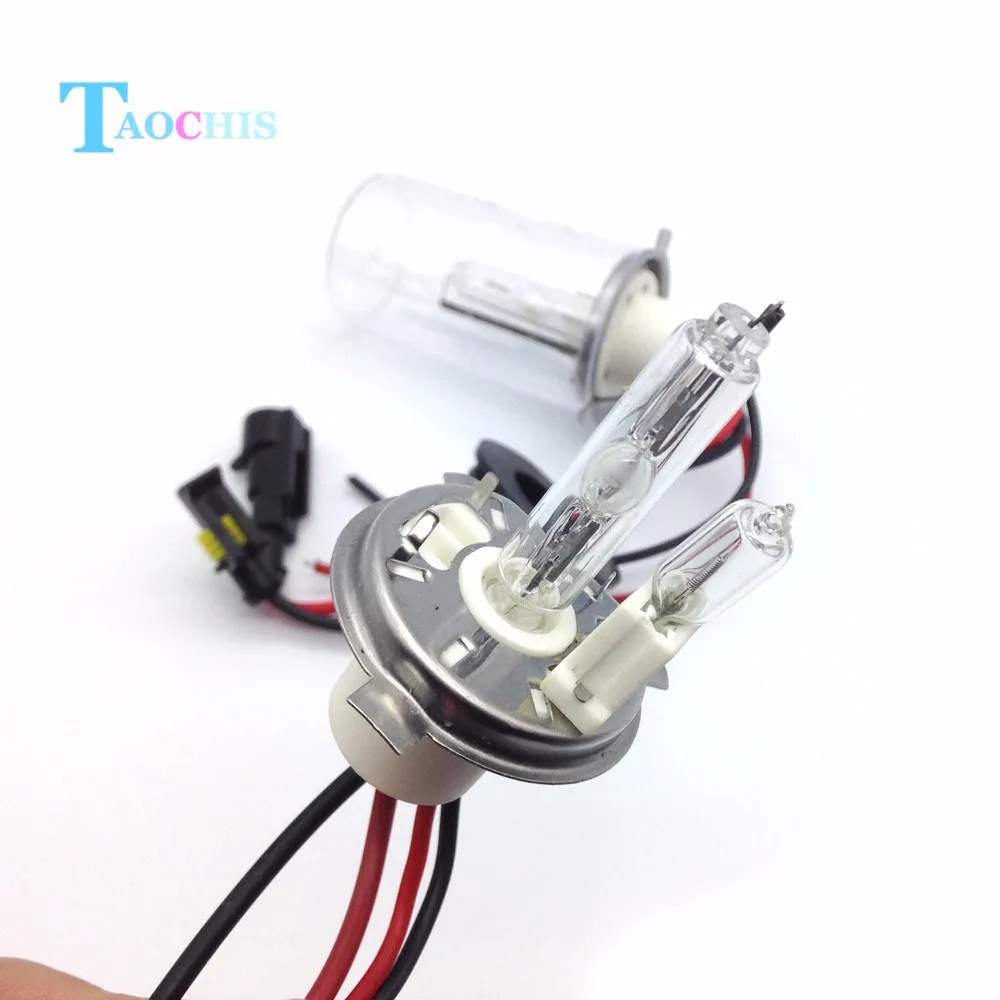 TAOCHIS 12V 100W H4-2 HID ксеноновые лампы светильник 4300k 5000k 6000k 8000k H4/ч H4/L керамический цоколь автомобилей головной светильник замены преобразования