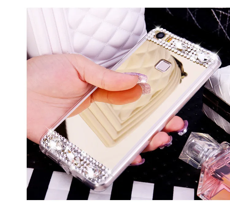 2017 Luxury Diamond Mirror Case Bling Rhinestone Phone Cover For BBK Vivo X6 X7 X9 Plus Y37 Y66 Y55 Y51 Xplay6 V3 Max Y31 Y35 X5 |