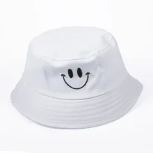 Летняя шляпа Панама в стиле унисекс смайлик дизайн плоский солнцезащитный козырек Рыбацкая шляпа Хип Хоп мода