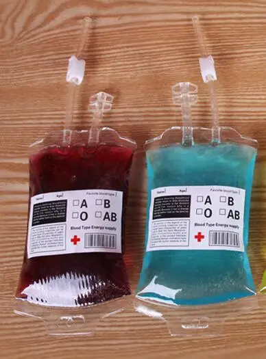

Fashion Hot Blood Energy Drink Bag Halloween Pouch Props Dracula Cosplay Gadget Reusable Trendy Event Party