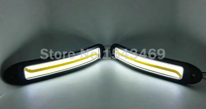 2 шт. гибкий DRL светодиодный силиконовый дневные ходовые огни + поворотные