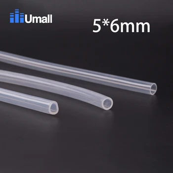 

5*6mm Food Grade FDA Silicone Tube Hose Pipe Soft Transparent Resistance Tasteless Non-toxic Low Temperature Resistance 10M