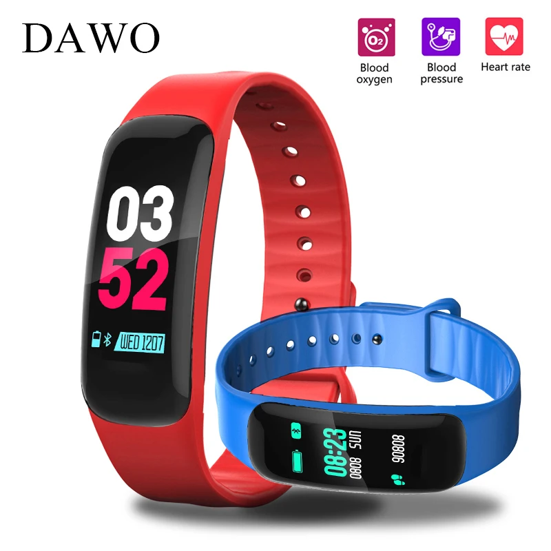 

DAWO C1s Fitness Activity Tracker Color Screen Blood Pressure Heart Rate Monitor Women Smart Bracelet Watch PK miband 2 3