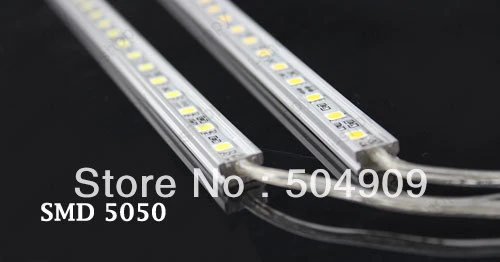 Lot=5x 50cm 30-LED SMD 5050 Hard Strip Grill Lights Bar Groove Rigid  Waterproof IP65 DC 12V Green Plaza