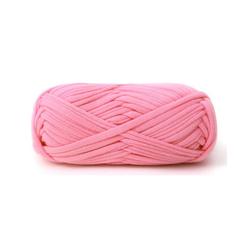 QINREN 100G Woven Thread Cotton Cloth Wool Yarn Hand Knitting Yarn Crocheted Blanket,Beige,Polyester Fibre 
