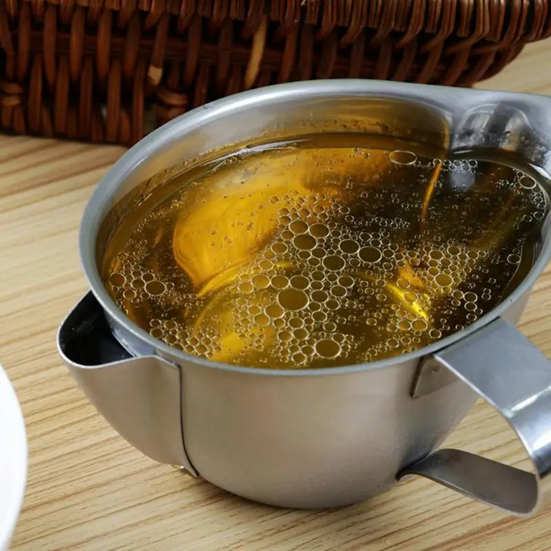 

NEW HOT SALES Stainless Steel Bowl Filter Oil Handle Oiler Strainer Multi-use FAT Separator