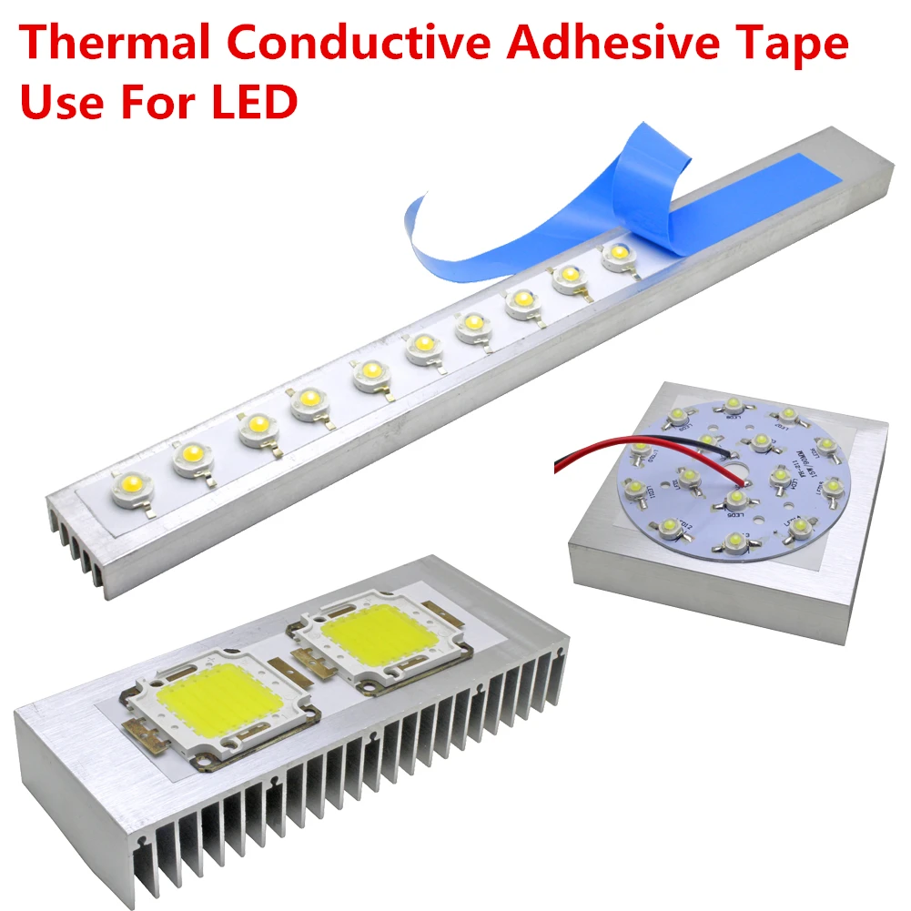 8 модель 5 м/рулон термопроводящие клейкие ленты Двусторонняя наклейка для электронных радиаторов светодиодные полосы чип IC PCB