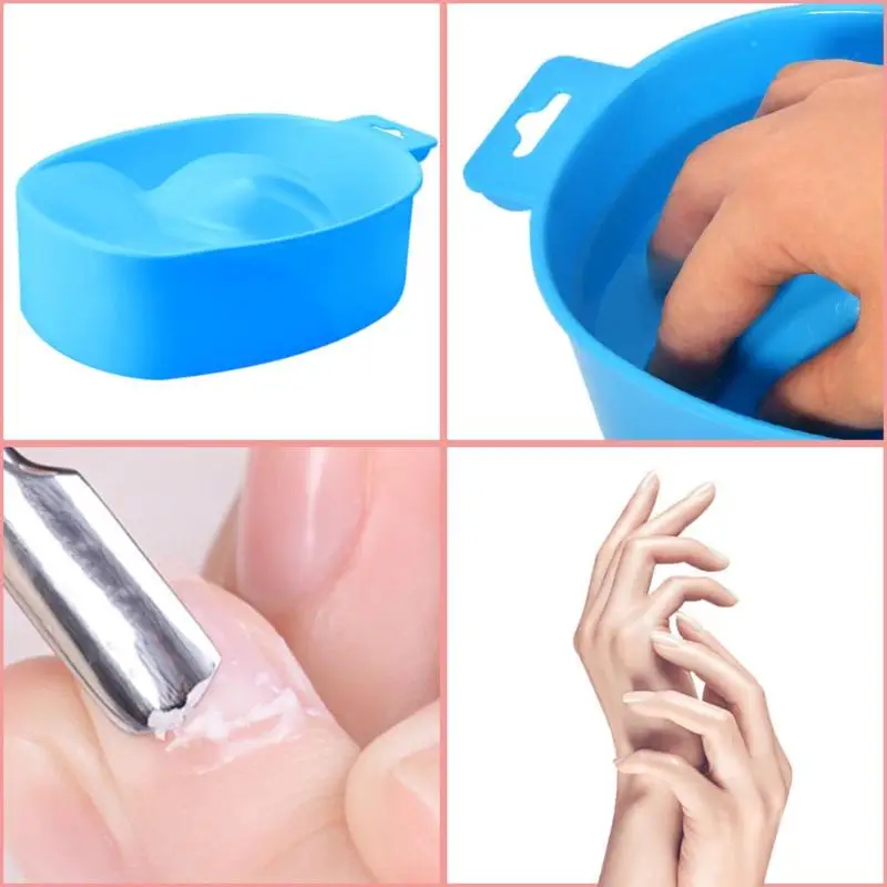 1 предмет Дизайн ногтей ручная стирка Remover замочить Пластик чаша ногтей Для ванной Маникюр Инструмент
