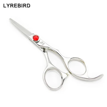 

Hair scissors 9cr13 hair shears 4.5 INCH 5 INCH Big red stone good quality Wholesale Lyrebird HIGH CLASS 10PCS/LOT NEW