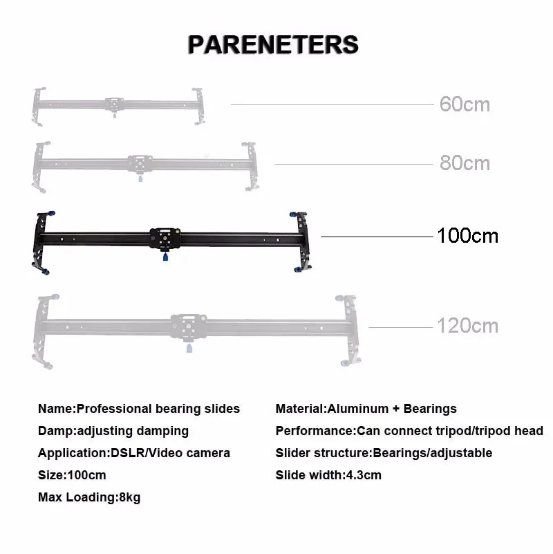 Профессиональный 100 см/4" подшипник видео трек слайдер Долли стабилизатор системы для DSLR камеры видеокамеры/лучше, чем скользящая площадка