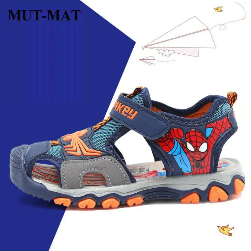 

Children Sandals Summer New Boys Shoes Cartoon Spide-man picture soft bottom Beach Sandals