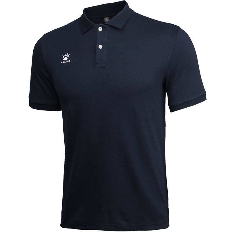 Футболка KELME, мужские футболки для гольфа, летняя тренировочная одежда для гольфа, Спортивная рубашка поло с коротким рукавом, уличные топы, футболки K15F117 - Цвет: Navy