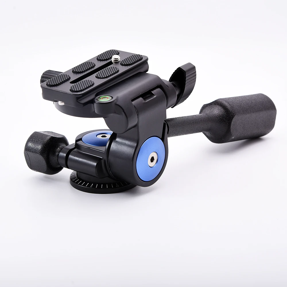 SETTO Video Tripod Ball Head 3 way Fluid Head Rocker Arm with Quick