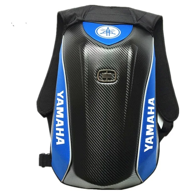 Motorcycle Riding Backpack For Yamaha Racing Team Waterproof Carbon Fiber Hard Shell Motorcycle