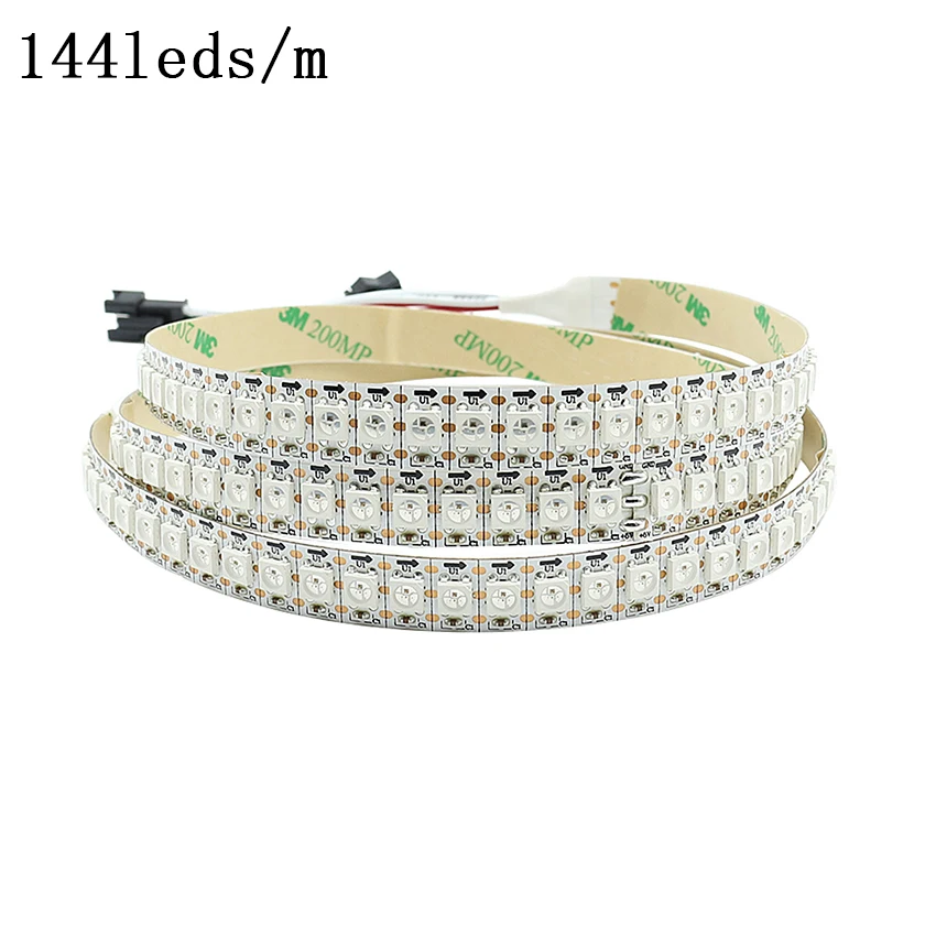 WS2812 WS2812B 1 м/2 м DC5V 144 светодиодный s/M полноцветный светодиодный пиксель полоса встроенный 2812 чип 5050 цвет мечты RGB светодиодный Диод лента лампа