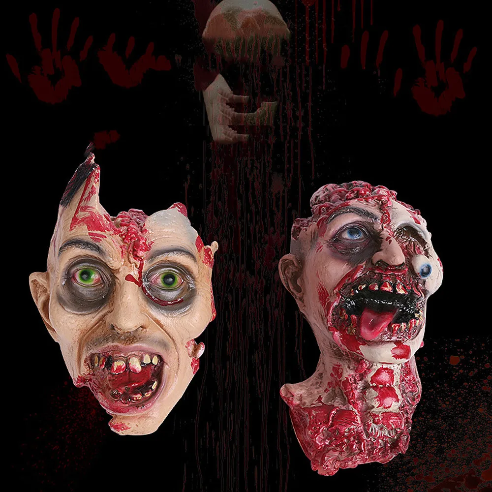 

2018 Halloween Toy Adult Child Environmental latex Head Zombies Face Mask Party Scary Mask 25-40days To your destination