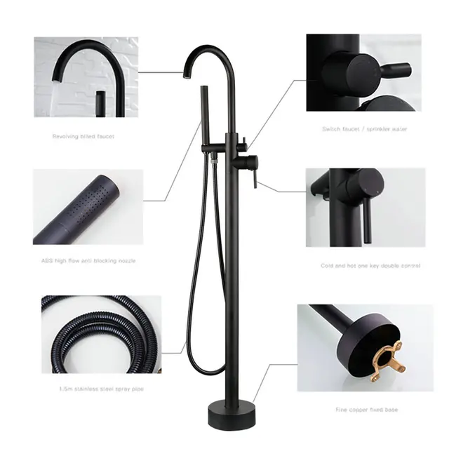Black Floor Shower