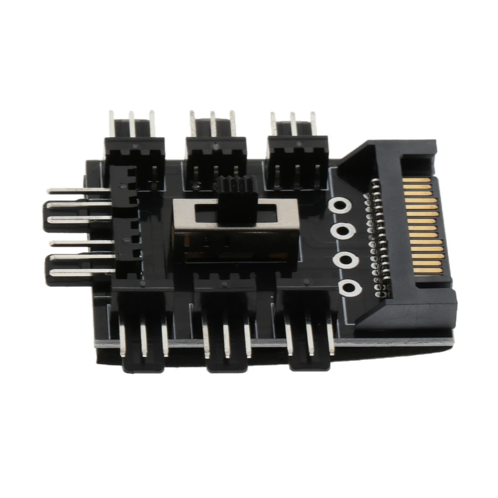 PC 1 to 8 4Pin Cooler Cooling Fan Hub Splitter Cable PWM 3Pin Power Supply Speed Controller Adapter 