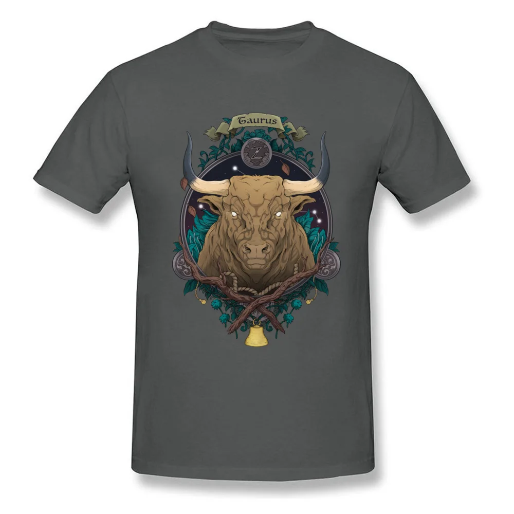Constellation Taurus Pure Cotton Design Tops Shirt Funky Short Sleeve Men's T-Shirt 3D Printed ostern Day Tee Shirt O-Neck Constellation Taurus carbon