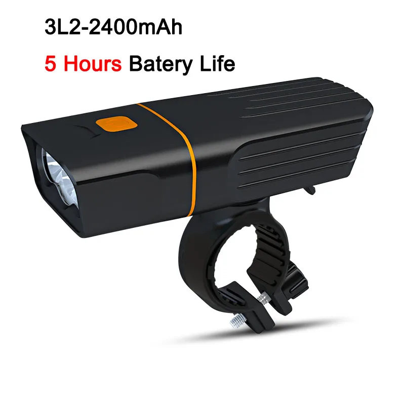 TWTOPSE 3 светодиодный светильник для велосипеда 5200 мАч батарея для велоспорта MTB Горная дорога велосипед T6/L2 лампа водонепроницаемый внешний аккумулятор USB зарядка светильник - Цвет: TK3-3L2-2400mAh