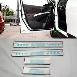 Автомобильные аксессуары интерьерные из нержавеющей стали порог входной двери Scuff Plate Threshold Plate Cover для SUZUKI S-Cross 2017 автомобильный Стайлинг