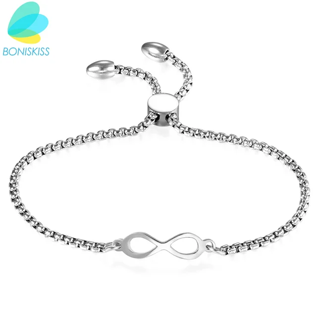 Boniskiss Hot Selling Cheap Fashion Infinity Stainless Steel Women