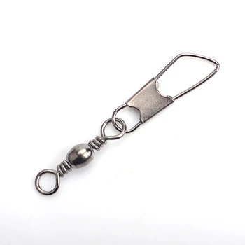 

FISH KING 10PCS/Lot 4#-22# Fishing Swivel Barrel Swivels With Snap FishHook Lure Connector Terminal Fishing Tackle Shop