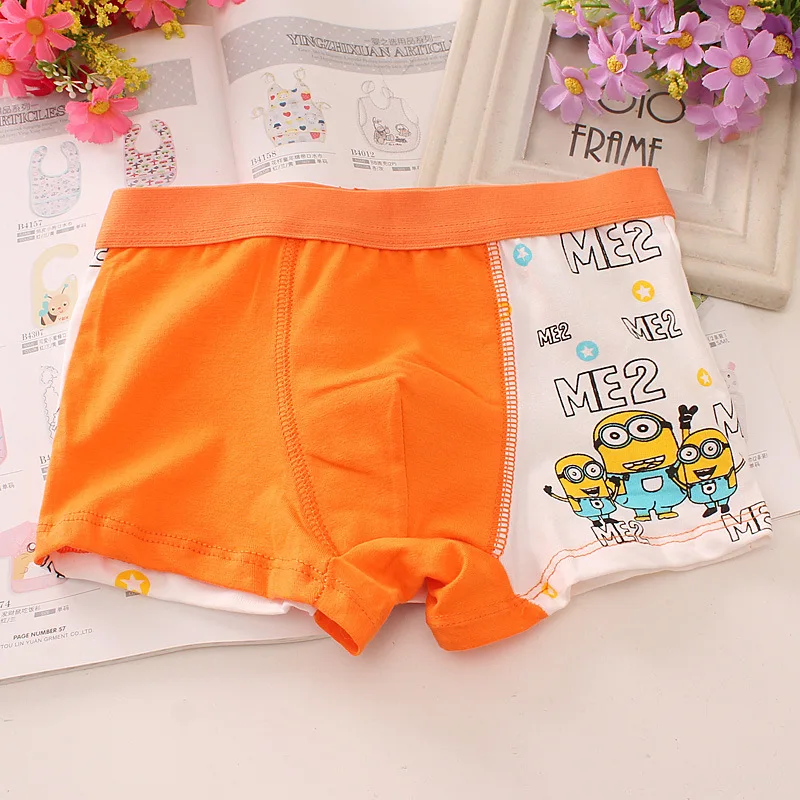 10pc/lot Boys Cute Cartoon Boxers Children's Pure Cotton Soft Ventilate