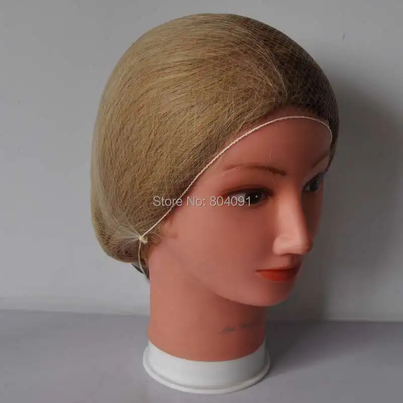Одноразовые сетки для волос 5 мм нейлоновая сетка для волос мелки блонд цвет hairnet с "эластичным краем" бежевый цвет дешевая цена