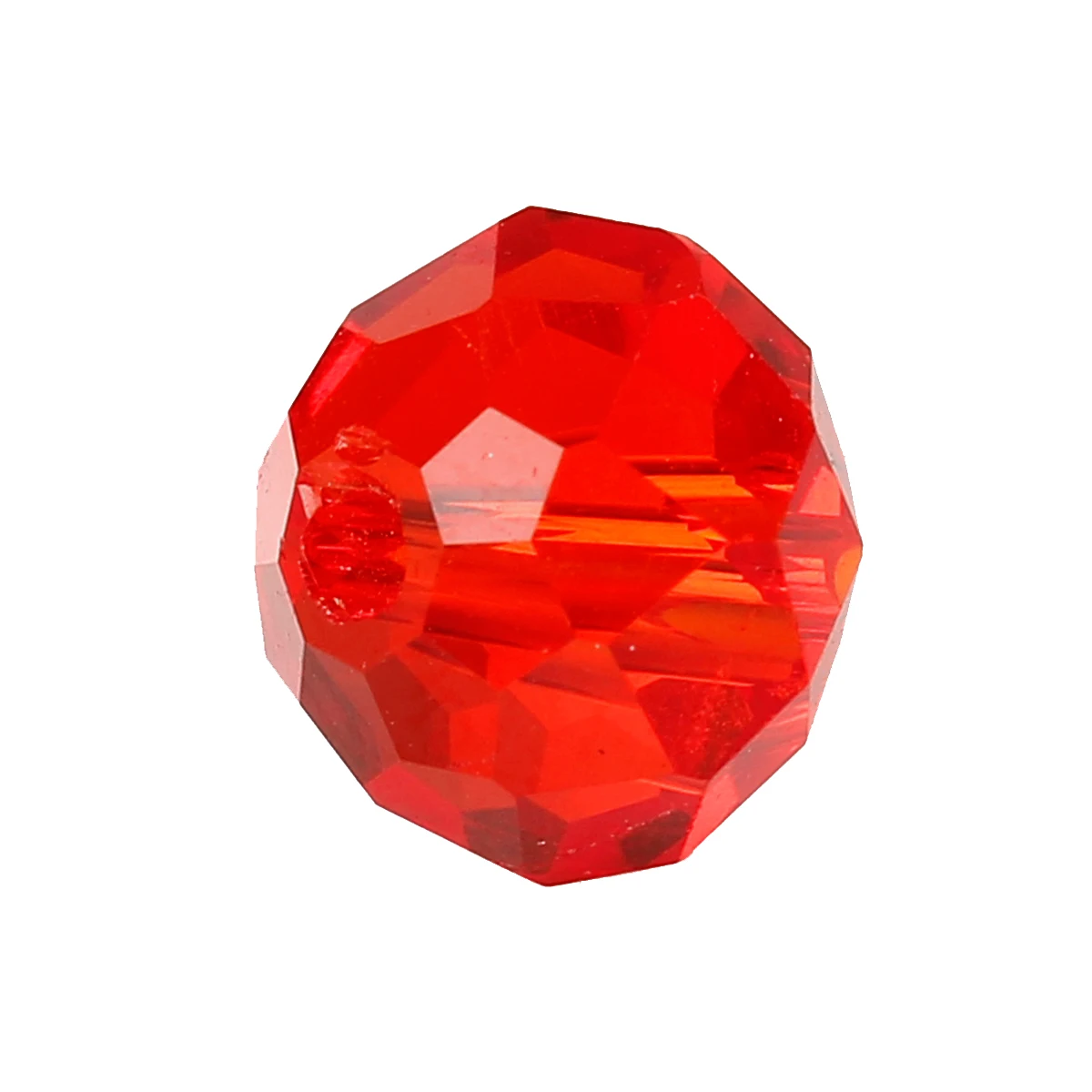 DoreenBeads стеклянные свободные бусины плоские круглые красные граненые прозрачные