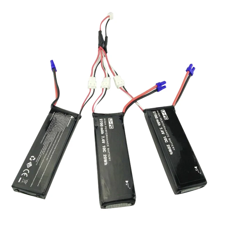 7,4 V 2700mAh 10C 20WH Lipo батарея+ зарядное устройство переменного тока для Hubsan H501S X4 FPV Бесщеточный RC Квадрокоптер Дрон запасные части батарея