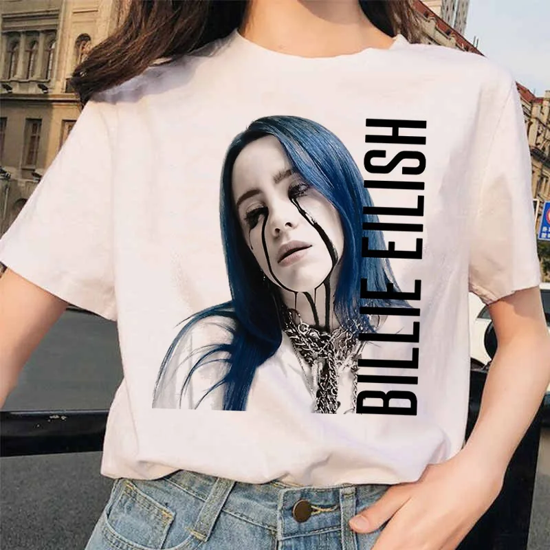 Billie Eilish футболка женская одежда хип-хоп Футболка ulzzang забавная harajuku Летняя Повседневная Уличная одежда ulzzang - Цвет: 4606