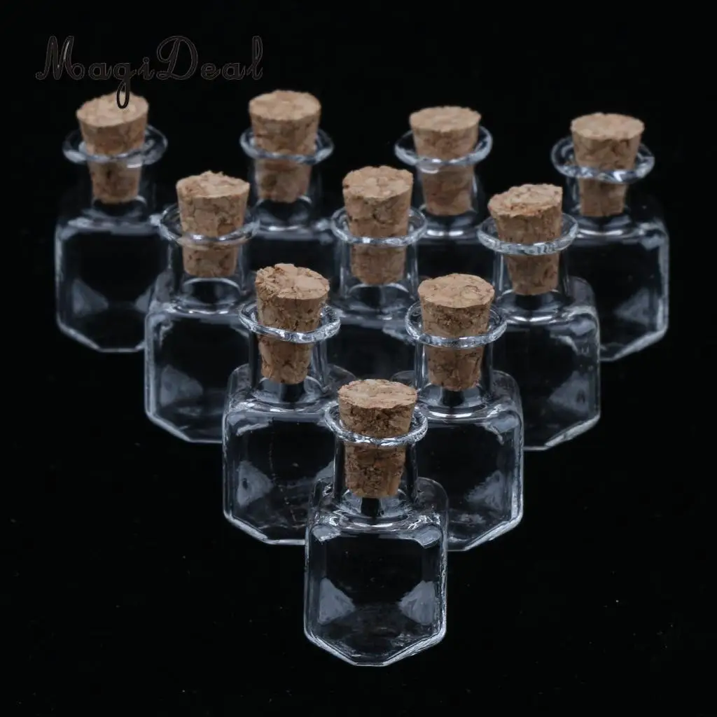 10pcs 2ml Small Glass Wishing Bottles Essential Oils Jars  Fragrance Reed Diffuser Vials DIY Decoration Tool