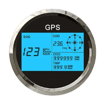 

Universal GPS Speedometer Digital LCD Speed Gauge Odometer Course with GPS Antenna 85mm Mileage Adjustable