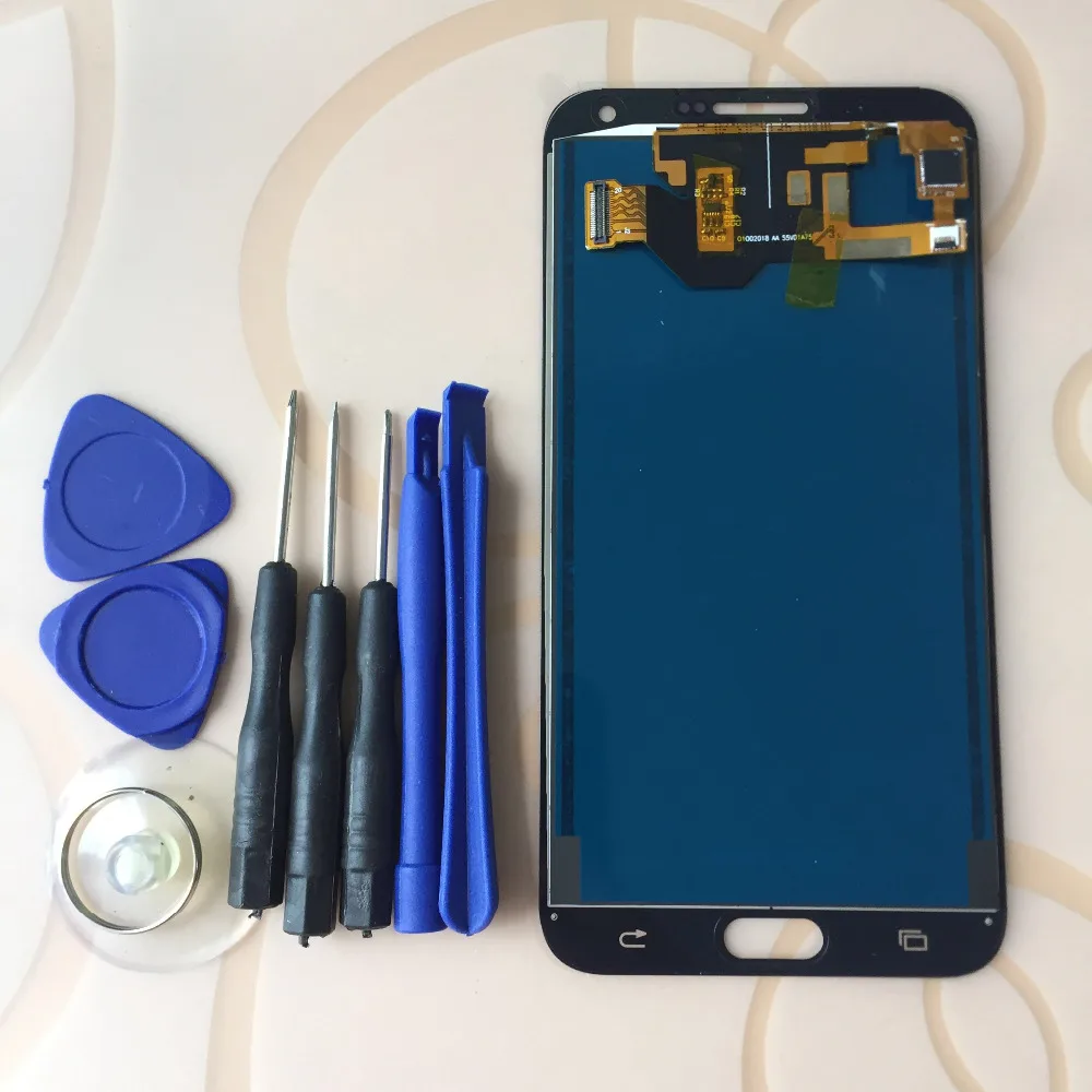 Регулируемая яркость для Samsung Galaxy E7 E700 E7000 дигитайзер сенсорного экрана + модуль