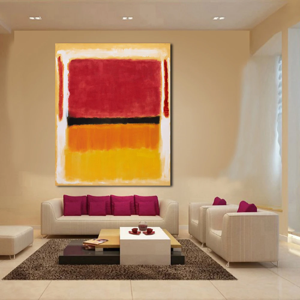 JQHYART Mark Rothko классическая картина маслом настенная художественная картина домашний Декор Гостиная Современная печать на холсте без рамки